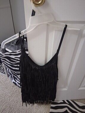Women's Crazy Train fringe tank top